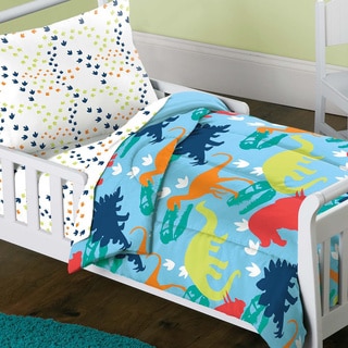 Dinosaur Prints 4-piece Toddler Bedding Set