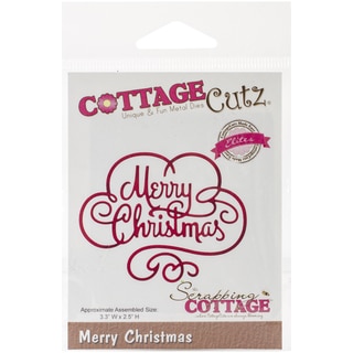 CottageCutz Elites Die -Merry Christmas