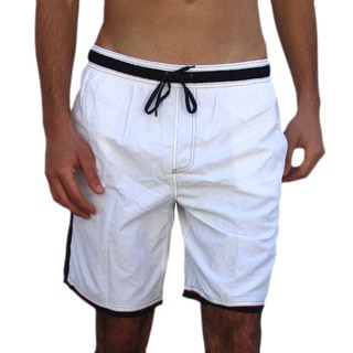 Azul Swimwear Men's 'Solid Scuba' White Swim Trunks