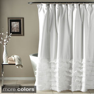 Lush Decor Avery Ruffled Shower Curtain
