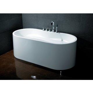 AKDY 67-inch OSF241-AK Europe Style White Acrylic Free Standing Bathtub with Faucet