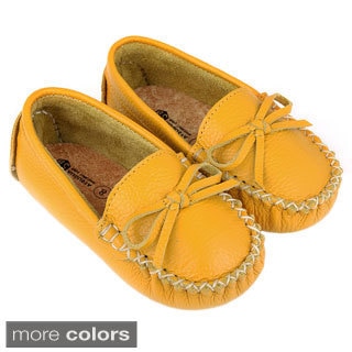 Augusta Toddler's Gommino Sole Leather Moccasin Flats
