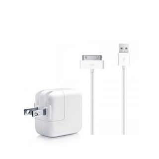 Apple OEM USB Cable Power Cord with 12W Wall Charger for Apple iPad 1/2/3, iPhone 1/2/3, 4/4S