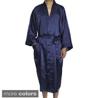 Leisureland Men's Satin Long 48-inch Kimono Robe
