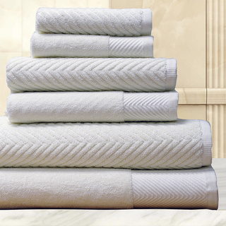 Elegance Spa 100-percent Egyptian Cotton Jacquard 6-piece Towel Set