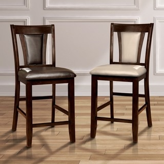 Furniture of America Dionne Dark Cherry Counter Height Stool(Set of 2)