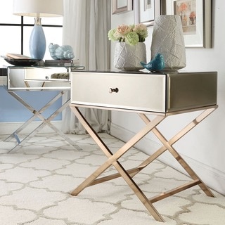 INSPIRE Q Camille X Base Mirrored Accent Campaign Table
