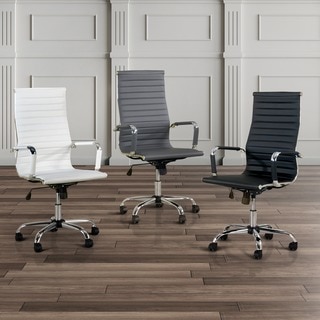 Furniture of America Kimmel Ribbed High Back Office Chair