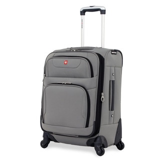 SwissGear 20-inch Carry On Spinner Upright Pewter Suitcase