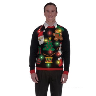 Black Light Up Ugly Christmas Sweater