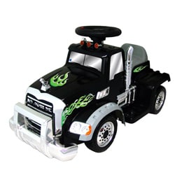 Battery Operated Black Ride-On Mack Truck