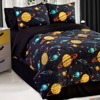 Galaxy Glow In The Dark Full-size 4-piece Comforter Set