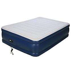Airtek Deluxe Full-size Raised Flocked Air Bed With Built-in Pump