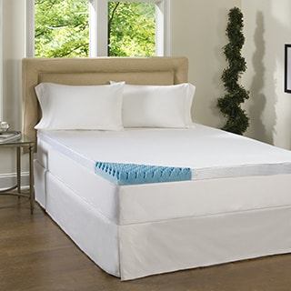 Comforpedic Loft from Beautyrest 4-inch Sculpted Gel Memory Foam Mattress Topper with Polysilk Cover