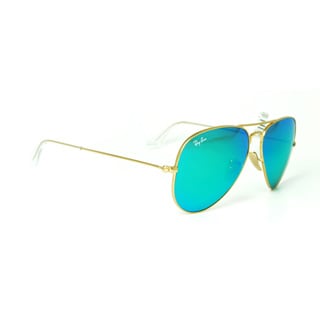 Ray-Ban Green Mirror Aviator Sunglasses