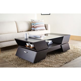 Furniture of America Anjin Enzo Contemporary Two-tone Multi-storage Coffee Table