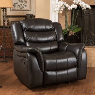 Christopher Knight Home Hawthorne PU Leather Glider Recliner Club Chair