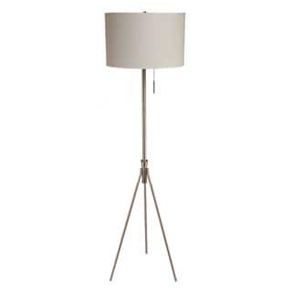 Mid-century Adjustable Silver Tripod Floor Lamp