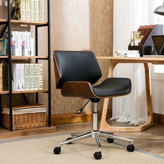 Porthos Home Dove Wood and Faux-leather Office Chair