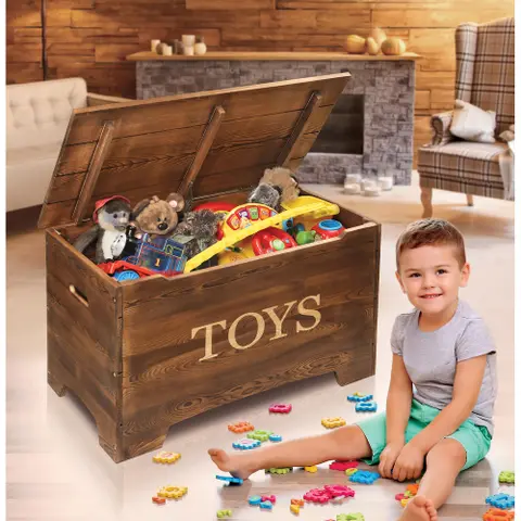 Solid Wood Rustic Toy Box