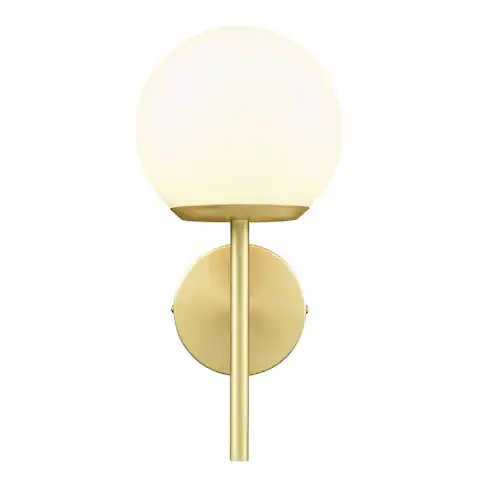 Light Society Anna Wall Sconce - Brushed Brass/White
