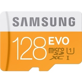 Samsung 128GB EVO microSDXC UHS-I/U1 Class 10 Memory Card with Adapter (MB-MP128DA/AM)