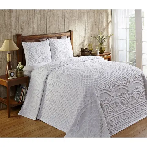Better Trends Trevor Medallion Design Bedspread Set 100% Cotton