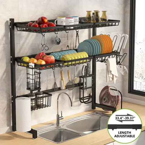 Over The Sink Dish Drying Rack, Kitchen Rack Dish Drainers