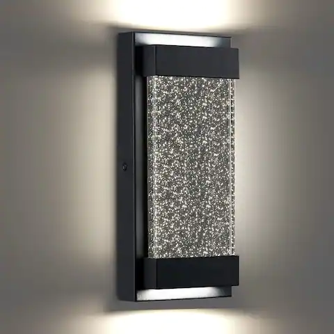 1 - Light Dimmable Black Corner Wall Light,ETL listed